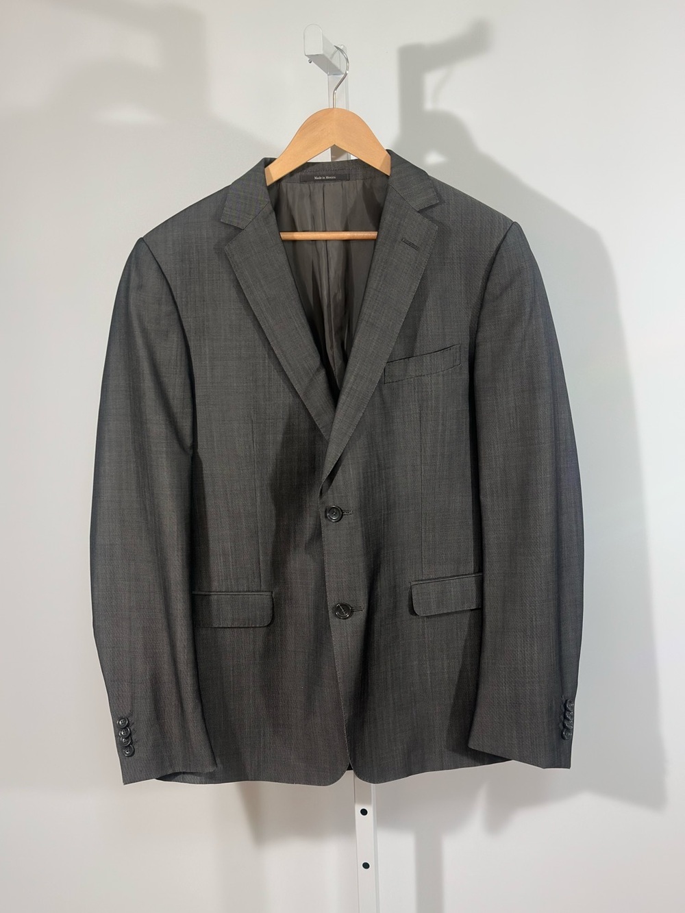 Z Zegna Gray Wool Mohair Drop 8 Sport Coat Blazer 54R Italy Luxury Tailored - Picture 2 of 11